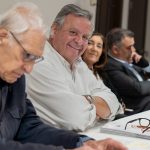 Aniceto Charro, presidente de honor; Julio Ancochea, presidente; Rosaura Leis y Felipe Couñago, vocales.