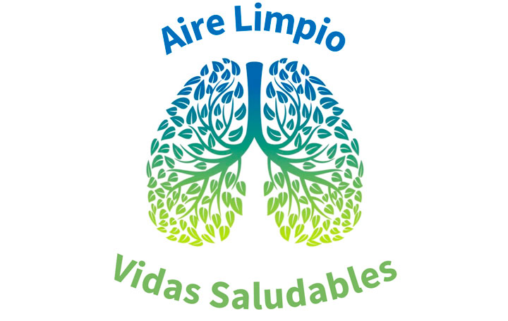 Logo de la campaña Aire limpio, vidas saludables.