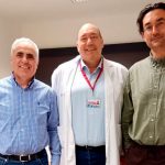 Parte del equipo investigador del proyecto: el Dr. Adolfo Piñón Blanco; el Dr. José Manuel Olivares, jefe del Servicio de Psiquiatría del área Sanitaria de Vigo e investigador responsable del Grupo Neurociencia Traslacional del IISGS; y el Dr. en Biología Molecular Carlos Spuch Calvar, investigador co-responsable de este mismo grupo.